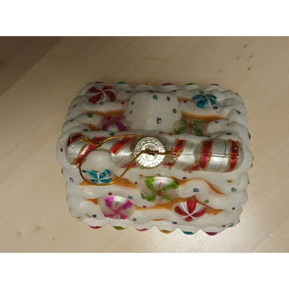 Ameri Christmas Glass Gingerbread House Christmas Ornament